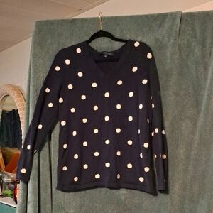 Tommy Hilfiger Black and White Polka Dot Sweater